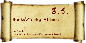 Benkóczky Vilmos névjegykártya